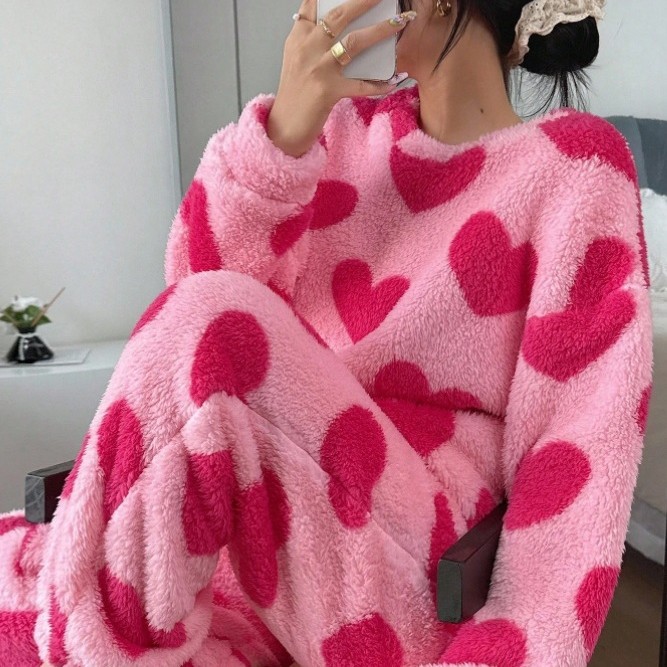 Summer House Clothing - Ярко-розовый пижамный костюм с принтом, одежда