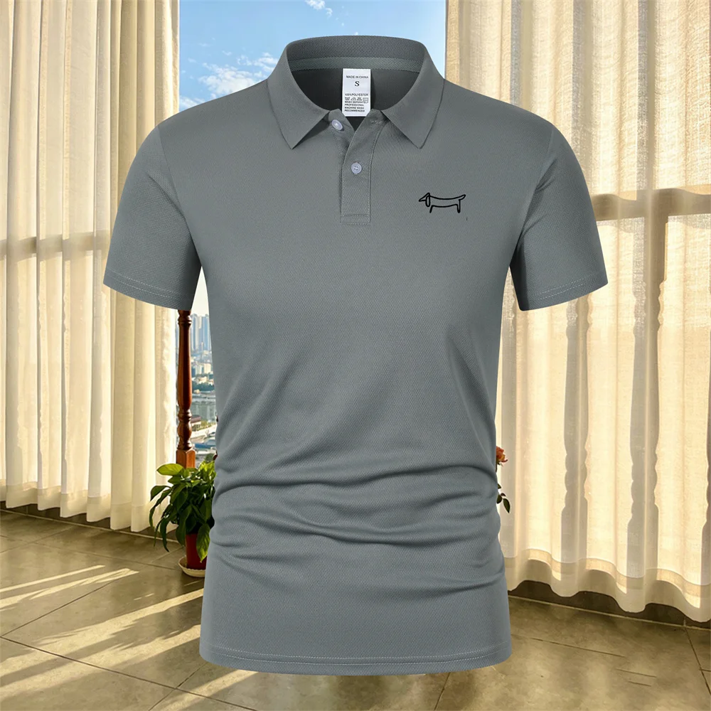 Quality Summer Clothing For Women - Высококачественные дышащие мужские поло-рубашки, повседневные однотонные