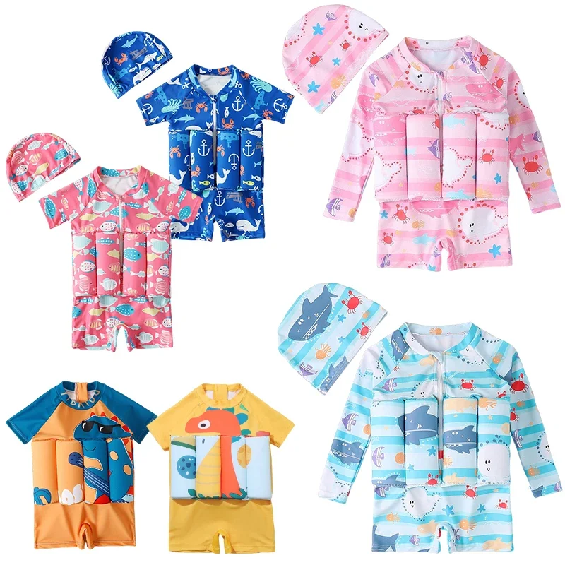 Summer Clothing Newborn - Детский плавучий купальник с мультяшным принтом,