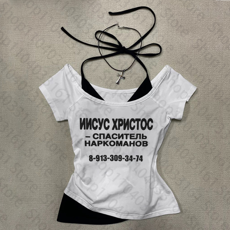 Готические женские футболки-по – обзор и цена Summer Clothing Newborn