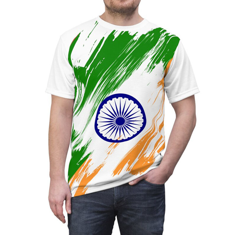 Футболка с принтом флага Индии – обзор и цена Summer Clothing India