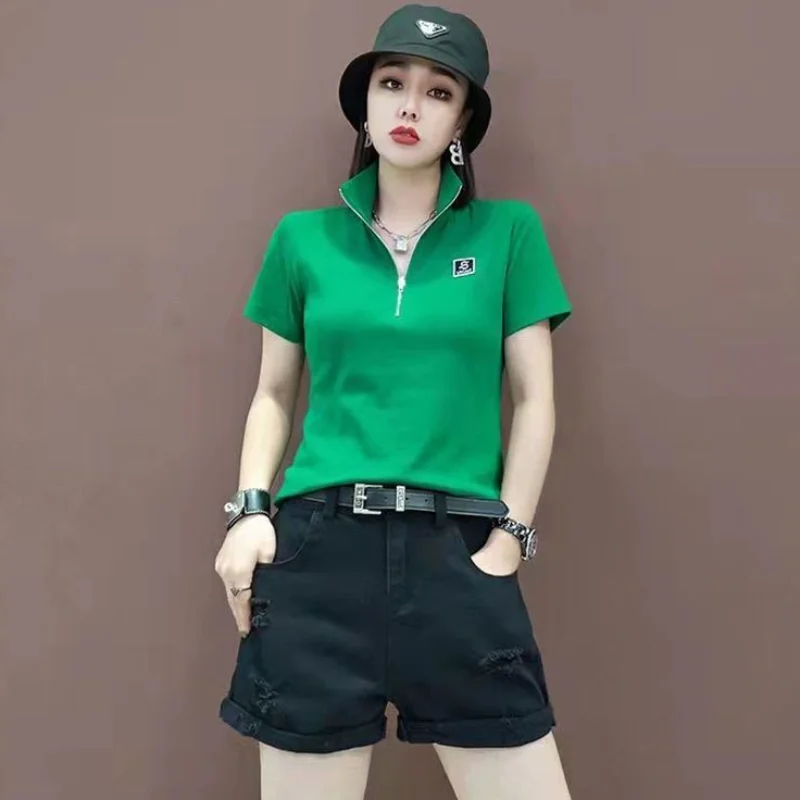 Женская футболка-поло с коротк – обзор и цена Quality Summer Clothing For Women