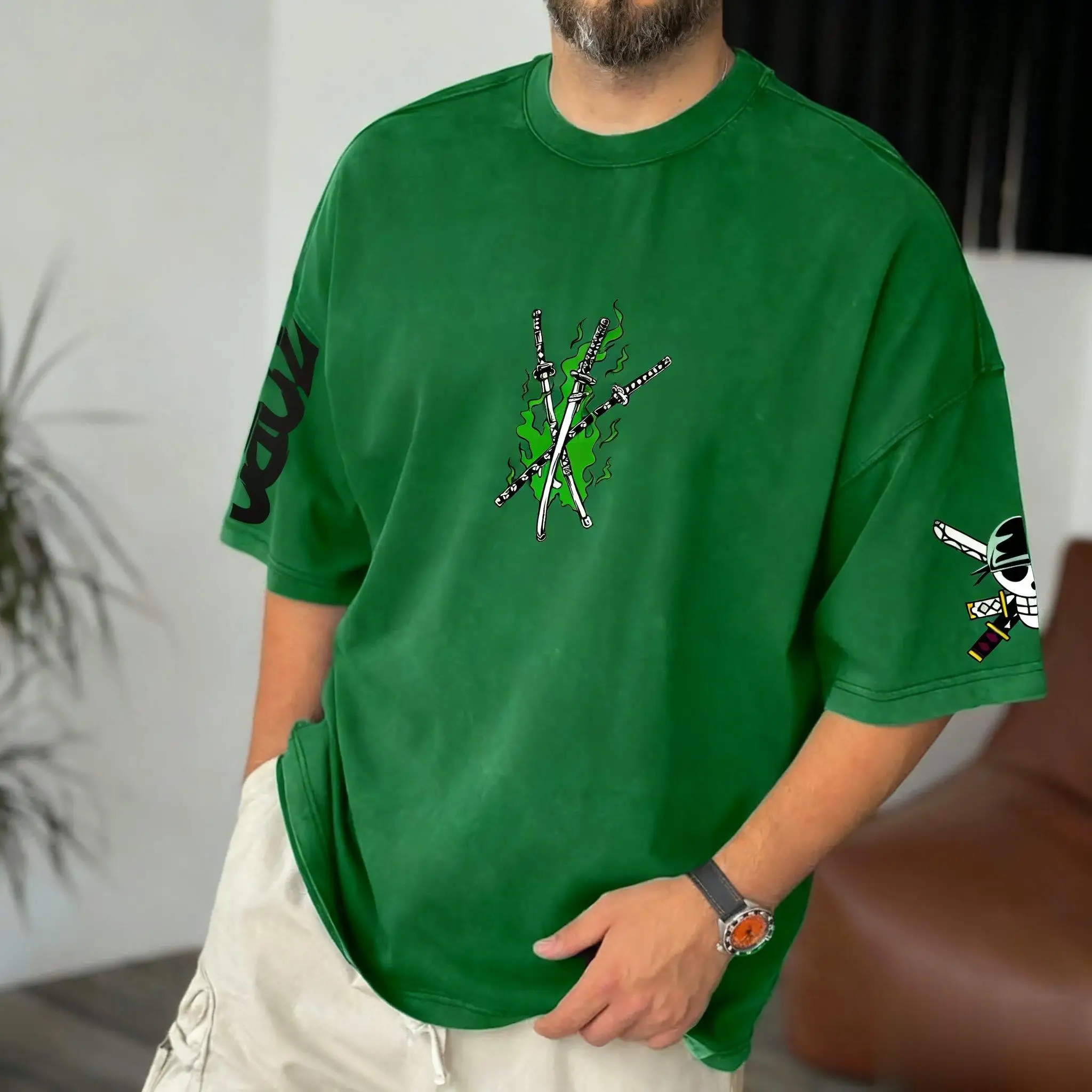 Летняя цельная футболка с рису – обзор и цена Summer Clothing Men 2025
